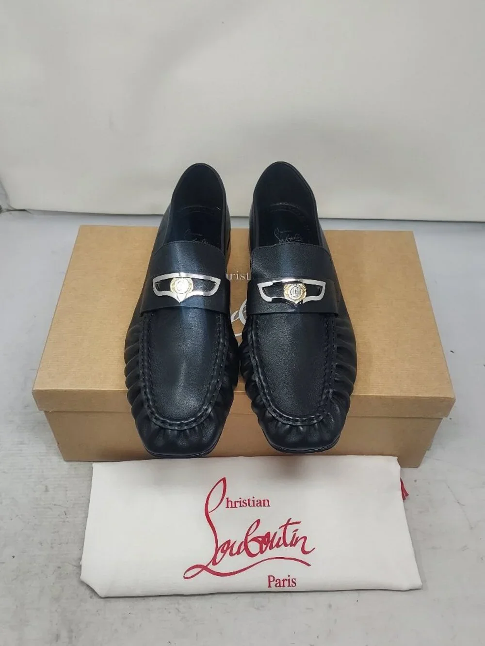 Christian Louboutin MENS Mocallista Black Loafer
